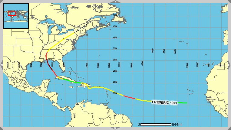 Hurricane Frederic track