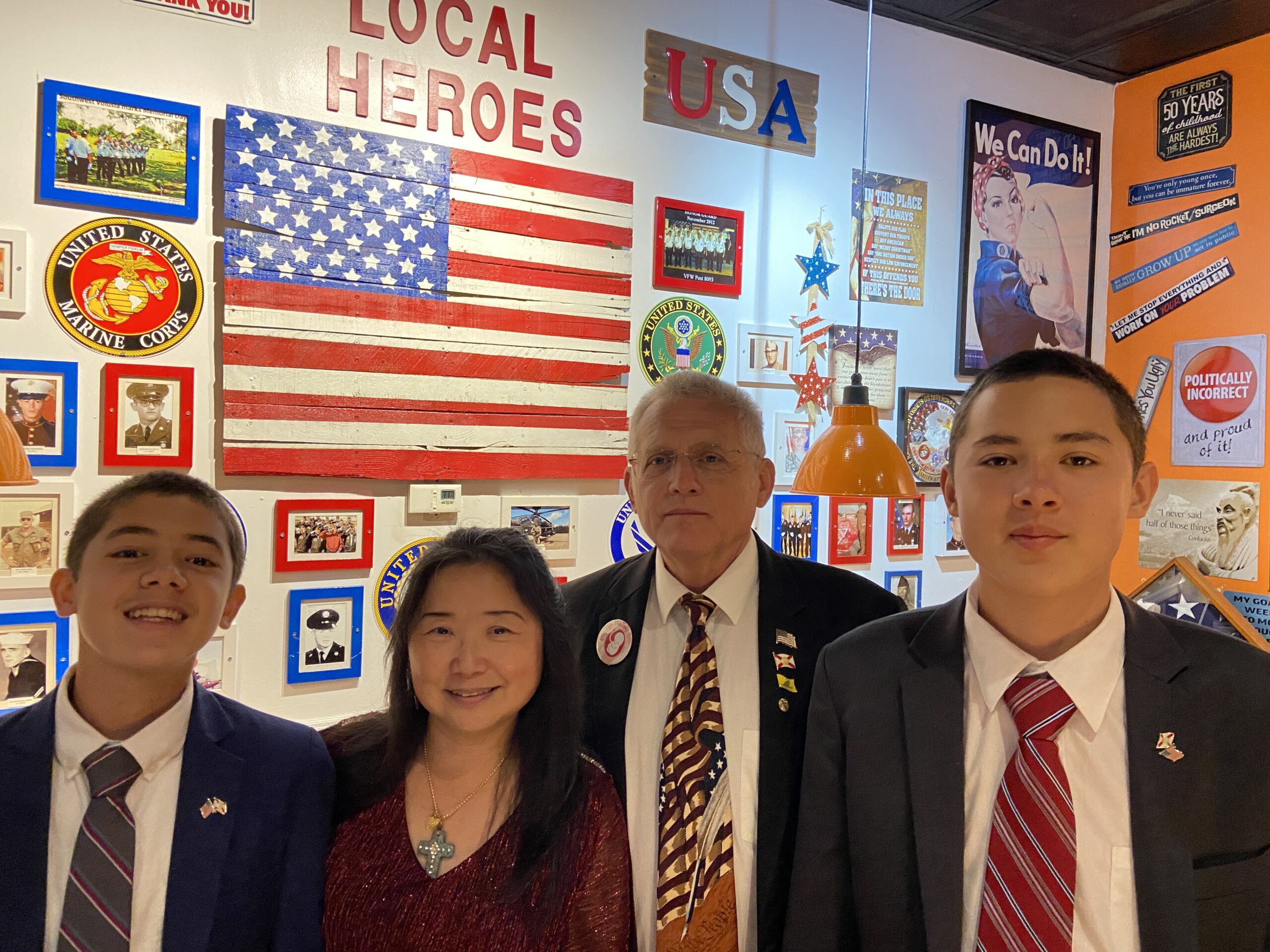 Tom, Vara, Robert and Ben Vail