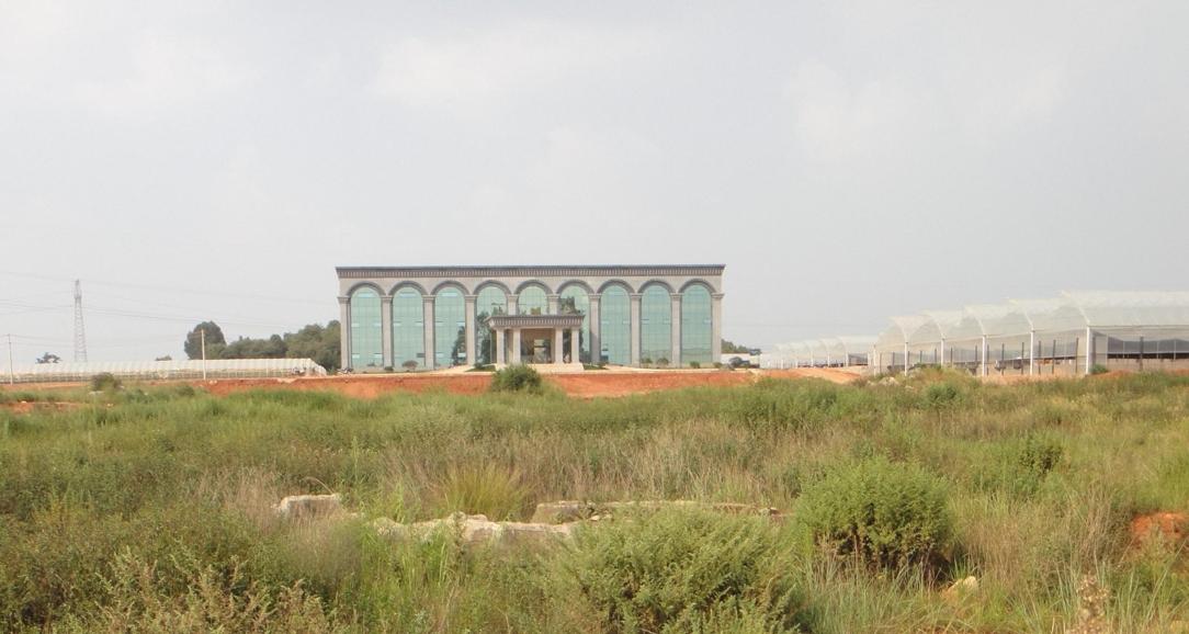 Flower Farm in China showing Farm Administration Building